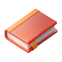 picturesque exemplary Flat color isometric closed book with clean lines and a red cover with Scalable Design. png