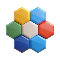 remarkable bohemian Hexagonal infographic with six segments. Flat color, symmetrical, clean lines with Scalable Design. refined png