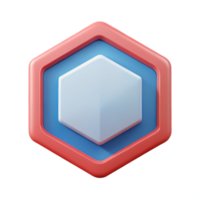 playful spectacular Hexagon badge, bold outline, crisp edges, flat color, minimal with Scalable Design. original png