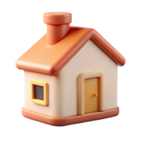 stunning tropical House-shaped character with a square chimney. Clean lines, minimal design with Scalable Design. original png