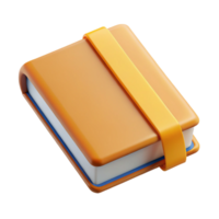 striking exceptional Book character with simple cover, spine details. Clean lines, symmetrical, flat color with Scalable Design. png
