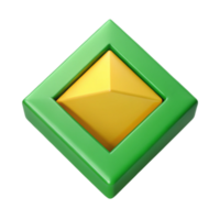impressive melancholic renaissance Green triangle intersecting a yellow square. Flat color, crisp edges, minimal with Scalable Design. ultra HD png