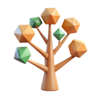 playful gorgeous Stylized tree with geometric shapes. Minimal, with Scalable Design. expertly shot png