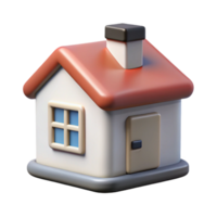 magnificent acclaimed Square house character with a chimney and windows. Clean lines, flat color, with Scalable Design. png