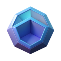 remarkable nordic Isometric drawing of a dodecahedron. Symmetrical, minimal, flat color with Scalable Design. gallery standard png
