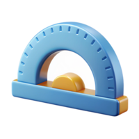 timeless vintage Crisp edges design of a protractor. Flat color, minimal, symmetrical with Scalable Design. perfect clarity png