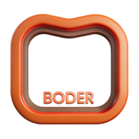 wonderful quintessential Outlined BORDER with a thick frame. Single-weight stroke, with Scalable Design. png