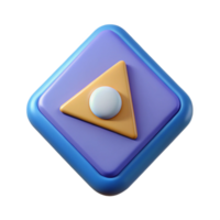 energetic striking Triangular badge with a central dot. Symmetrical, flat color, clean lines with Scalable Design. artisan png