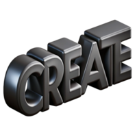 bold splendid The word CREATE in a bold, geometric font. Flat black with Scalable Design. elite png