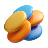 vibrant calm contemporary Overlapping, sharp-edged ovals. Flat color, clean lines with Scalable Design. top-tier png