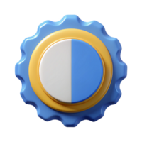 reflective enchanting Circular badge, two-tone flat color, clean lines, with Scalable Design. 8K png