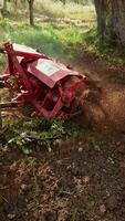 Small Movement Of A Tractor Plowing The Soil video