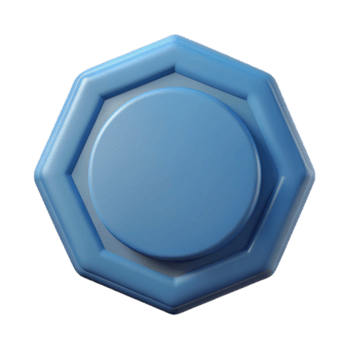 vibrante arte deco octogonal crachá com círculo, fresco arestas, mínimo projeto, plano cor com escalável Projeto. sem falhas png