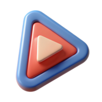 timeless gothic Play button icon in a triangular shape. Geometric, crisp edges, solid colors with Scalable Design. 8K png