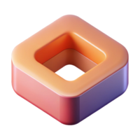 quintessential retro Isometric abstract shape. Minimal, single-weight stroke. with Scalable Design. fine detail png