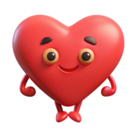 iconic urban Heart-shaped character with a rounded bottom. Flat red color, clean lines with Scalable Design. crisp png