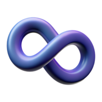 timeless minimalist Abstract symbol of infinity. Single-weight stroke, flat color with Scalable Design. detailed png