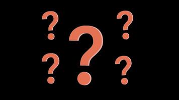 Animation Many Red Question Mark video