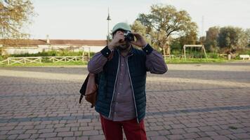 Photographer Using A Vintage Camera video