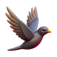 radiant passionate contemporary Silhouette of a flying bird. Clean lines, flat color, with Scalable Design. refined png