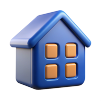 notable classic House-shaped character with square windows. Crisp edges, solid colors, with Scalable Design. expertly shot png