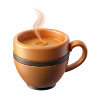 quintessential retro Coffee cup with steam lines. Minimal design, crisp edges, flat color with Scalable Design. premium png