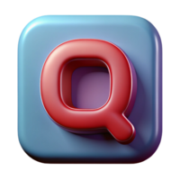 impressive industrial Outlined, square Q shape. Single-weight stroke, crisp edges with Scalable Design. studio quality png
