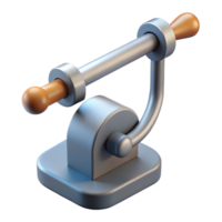 picturesque dynamic elegant Technical illustration of a lever. Minimal, single-weight stroke, with Scalable Design. elite png