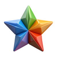 sereno Eterno cinco pontas estrela, segmentado para dentro cinco plano cor Seções. simétrico, peso único acidente vascular encefálico com escalável Projeto. png