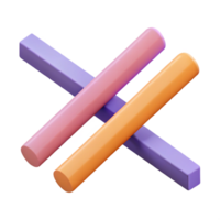 unforgettable tropical Abstract composition of two parallel lines. Minimal, flat color, crisp edges with Scalable Design. expertly shot png