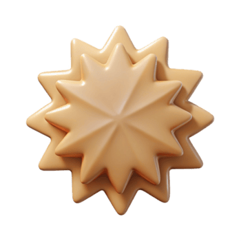 majestuoso caprichoso barroco Starburst Insignia con agudo puntos, escalable, plano beige con escalable diseño. expertamente Disparo png