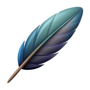 imaculado distinto simétrico silhueta do uma pena. fresco arestas, plano cor com escalável Projeto. png