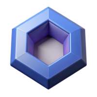gorgeous melancholic organic Symmetrical isometric decagon with Scalable Design. sharp png