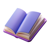 encantador extraordinário escalável ilustração do a aberto livro com fresco arestas e plano cor. peso único acidente vascular encefálico com escalável Projeto. png