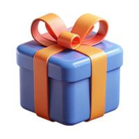 mysterious impressive Gift box with ribbon and bow. Minimal design, crisp edges, flat color with Scalable Design. ultra HD png