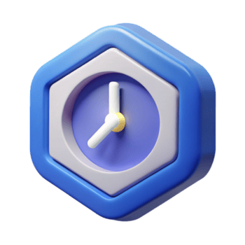 ipnotico raro un' orologio icona mostrando un' specifico volta. geometrico, piatto colore, minimo con scalabile design. png