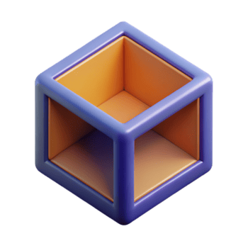 travolgente futuristico geometrico simbolo di struttura. un' cubo. piatto colore. pulito Linee. minimo con scalabile design. magistralmente catturato png