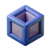 impressive signature Geometric cube. Flat color, symmetrical design with Scalable Design. png