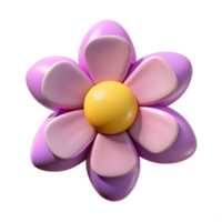 vibrant calm modern A simple, stylized flower character with five petals. Flat color, clean lines with Scalable Design. impeccable png