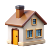 timeless renaissance House with a chimney and square windows. Clean lines, crisp edges, with Scalable Design. high quality png