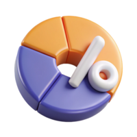 deslumbrante distintivo percentagem placa com interior segmentos representando proporções. fresco arestas, escalável, plano cor com escalável Projeto. png