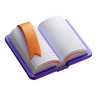 serene unforgettable Open book with bookmark. Clean lines, flat color, crisp edges with Scalable Design. png