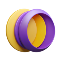 sumptuous organic Overlapping semi-circles, purple and yellow. Crisp edges, flat color. with Scalable Design. original png