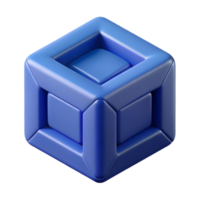 striking industrial Geometric cube with crisp edges. Symmetrical, flat color with Scalable Design. fine detail png