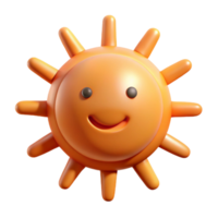 sought-after organic Sun character with simple rays, flat orange, single-weight stroke with Scalable Design. expertly shot png