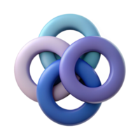memorable industrial Overlapping circles forming a crisp, geometric pattern. Flat color, minimal design with Scalable Design. detailed png