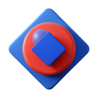 radiant unparalleled Geometric blue circles overlapping a red square. Crisp edges, minimal design with Scalable Design. png