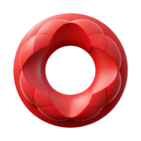 standout geometric Geometric red circles forming a larger circle. Crisp edges, minimal design with Scalable Design. professional png