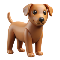 intense magnificent Dog character with a rectangular body and floppy ears. Flat brown color, with Scalable Design. exclusive png