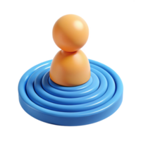 sumptuous bohemian Character formed by a series of concentric circles. Minimal design, flat color with Scalable Design. studio quality png